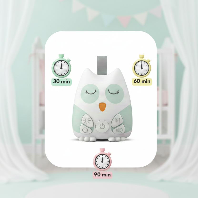 DreamyOwl con 30 musiche rilassanti e luce per la routine della nanna
